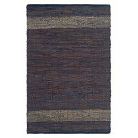Giz Home 2053C Kahverengi 75x150 cm Deri Bordürlü Kilim