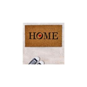 Giz Home 35x60 cm Bej Kırmızı Kalp Kapı Önü Paspası