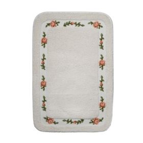 Giz Home Gül 70x120cm Whıte Banyo Paspası