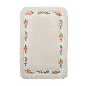 Giz Home Gül 70x120cm Whıte Banyo Paspası