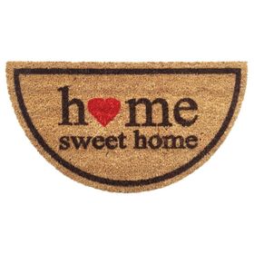 Giz Home Koko Yarımay Bej Home Sweet Home 33x60 cm Kapı Paspası