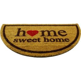 Giz Home Koko Yarımay Bej Home Sweet Home 33x60 cm Kapı Paspası