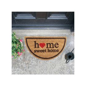 Giz Home Koko Yarımay Bej Home Sweet Home 33x60 cm Kapı Paspası