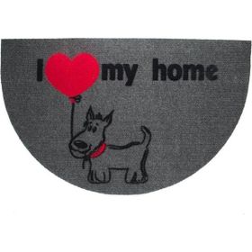 Giz Home Luna İtalyan Yarımay Gri My Home Köpek 40x65 cm Kapı Paspası