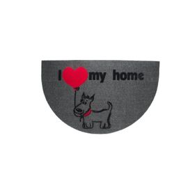 Giz Home Luna İtalyan Yarımay Gri My Home Köpek 40x65 cm Kapı Paspası