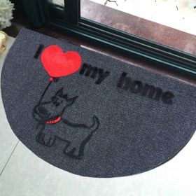 Giz Home Luna İtalyan Yarımay Gri My Home Köpek 40x65 cm Kapı Paspası