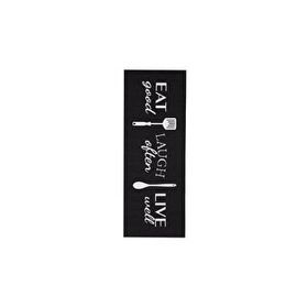 Giz Home Siyah 75x200 cm Joy Eat Mutfak Halısı