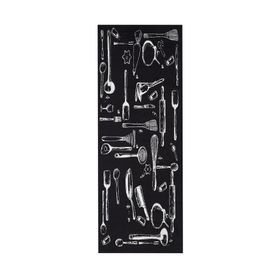 Giz Home Siyah 75x200 cm Joy Tools Mutfak Halısı