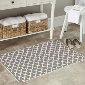 Giz Home Solo Krem Gri Geometri 60x90 cm Paspas