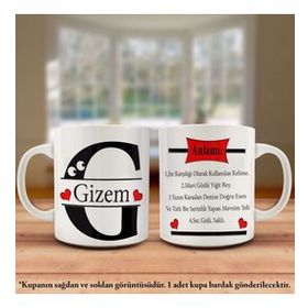 Gizem İsmi Ve Anlamı İsme Özel Tasarım Kupa Bardak