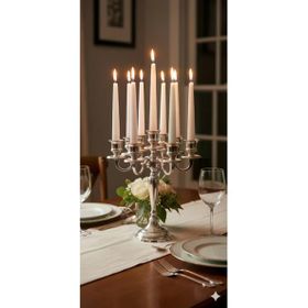 Gizemli Home 10'lu Set Beyaz Şamdan Mumu