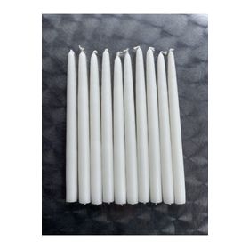 Gizemli Home 10'lu Set Beyaz Şamdan Mumu