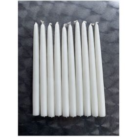 Gizemli Home 10'lu Set Beyaz Şamdan Mumu