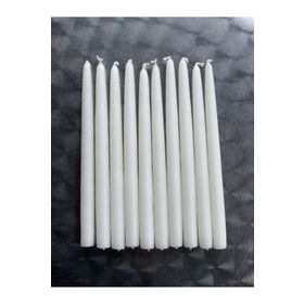 Gizemli Home 10'lu Set Beyaz Şamdan Mumu