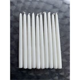 Gizemli Home 10'lu Set Beyaz Şamdan Mumu