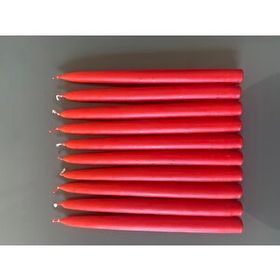Gizemli Home 10'lu Set Kırmızı Şamdan Mumu