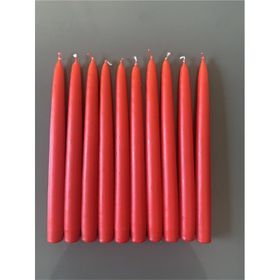 Gizemli Home 10'lu Set Kırmızı Şamdan Mumu