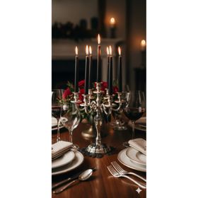 Gizemli Home 10'lu Set Siyah Şamdan Mumu