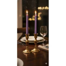 Gizemli Home 2'li Rose Gold Metalik Şamdan Mumu