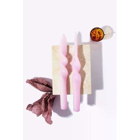Gizemli Home 2'li Set Pembe Burgulu Şamdan Mumu