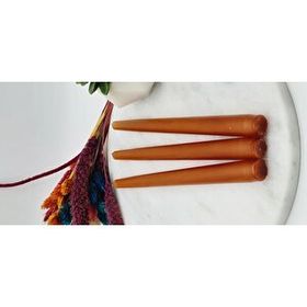 Gizemli Home 3'lü Amber Renk Şamdan Mum