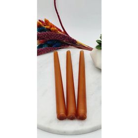 Gizemli Home 3'lü Amber Renk Şamdan Mum