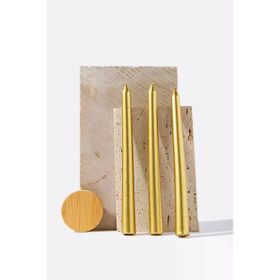 Gizemli Home 3'lü Gold Şamdan Mumu