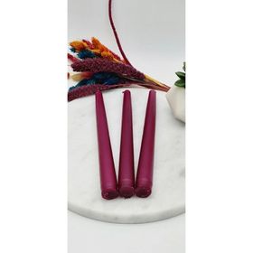 Gizemli Home 3'lü Mürdüm Renk Şamdan Mum