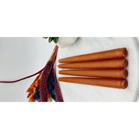 Gizemli Home 4'lü Amber Renk Şamdan Mum