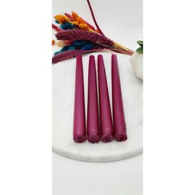 Gizemli Home 4'lü Mürdüm Renk Şamdan Mum