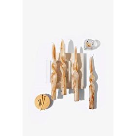 Gizemli Home 4'lü Set Capri Burgulu Şamdan Mumu