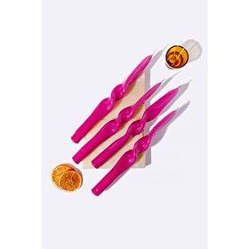 Gizemli Home 4'lü Set Fuşya Burgulu Şamdan Mumu