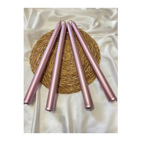 Gizemli Home GZMH-98625 4'lü Rose Gold Metalik Şamdan Mumu