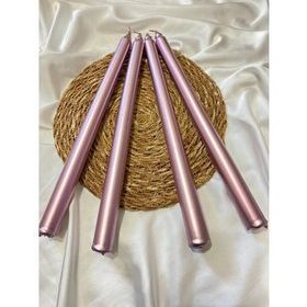 Gizemli Home GZMH-98625 4'lü Rose Gold Metalik Şamdan Mumu
