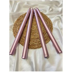 Gizemli Home GZMH-98625 4'lü Rose Gold Metalik Şamdan Mumu