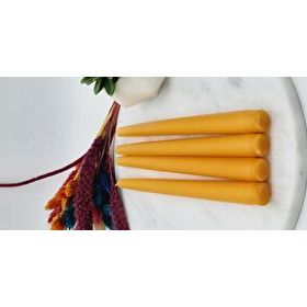 Gizemli Home Hardal 4'lü Set Şamdan Mum