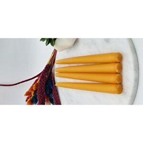 Gizemli Home Hardal 4'lü Set Şamdan Mum