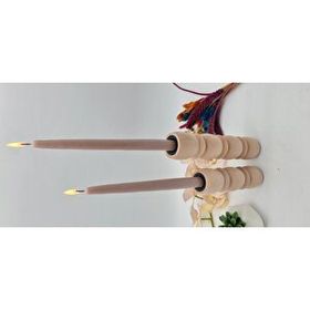 Gizemli Home Natural Wooden 2'li Bubble Şamdan Set