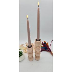 Gizemli Home Natural Wooden 2'li Bubble Şamdan Set
