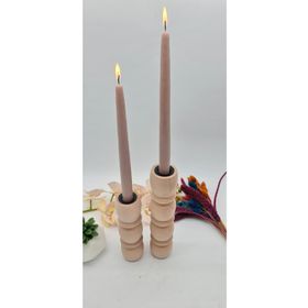 Gizemli Home Natural Wooden 2'li Bubble Şamdan Set