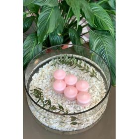 Gizemli Home Pembe 6'lı İri Yüzen Mum