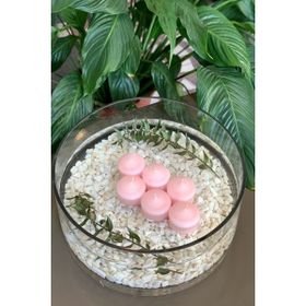 Gizemli Home Pembe 6'lı İri Yüzen Mum