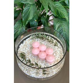 Gizemli Home Pembe 6'lı İri Yüzen Mum