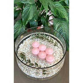 Gizemli Home Pembe 6'lı İri Yüzen Mum