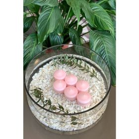 Gizemli Home Pembe 6'lı İri Yüzen Mum