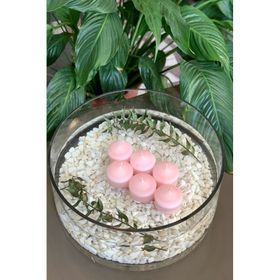 Gizemli Home Pembe 6'lı İri Yüzen Mum