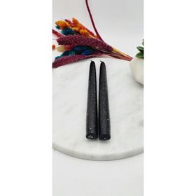 Gizemli Home Siyah Altın Yaldız 2'li Şamdan Mum