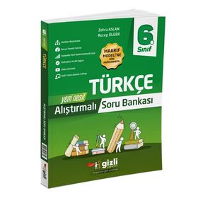 Gizli Yayınları 6. Sınıf Türkçe Alıştırmalı Soru Bankası
