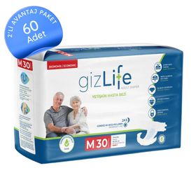 GizLife Belbantlı M 60 Adet Yetişkin Hasta Bezi