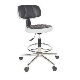 Gizmo B1000 Ofis Büro Döner Tekerlekli Çalışma Kasiyer Hekim Beyaz Tabure